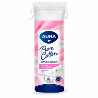 Ватные диски КОМПЛЕКТ 80 шт., AURA, двусторонние, ш/к 20698, 13114 Ватные диски КОМПЛЕКТ 80 шт., AURA, двусторонние, ш/к 20698, 13114