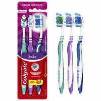 Зубная щетка НАБОР (2+1) COLGATE "Зиг заг", средней жесткости, FVN59964 Зубная щетка НАБОР (2+1) COLGATE "Зиг заг", средней жесткости, FVN59964