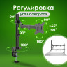 Кронштейн для монитора настольный VESA 75х75, 100х100, 17"-32", до 8 кг, SONNEN STATIC, 455942