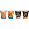 Стакан одноразовый бум. 350мл d-90мм Coffee makes (MIX 4 диз) 60 шт/уп, комплект 60 шт
