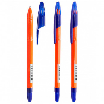 Ручка шариковая Стамм "555 Orange" синяя, 0,7мм, 50 шт/в уп