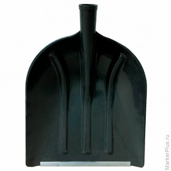 Лопата снеговая 40х39 см БЕЗ ЧЕРЕНКА "КУПЕЦ" с планкой, прочная, применяется для зерна, керамзита, щебня, ГРАНДМАСТЕР, 700336