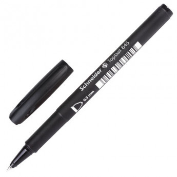 Ручка-роллер SCHNEIDER "Topball 845", корпус с печатью, узел 0,5 мм, линия 0,3 мм, черная, 184501
