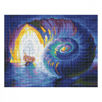 Алмазная мозаика ТРИ СОВЫ "Затерянный мир", 30*40см, холст, картонная коробка с пластиковой ручкой