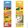 Карандаши цветные утолщенные ПИФАГОР "Котята, Автомобили", 6 цветов, яркие цвета, заточенные, 180395