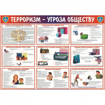Плакат - таблица Терроризм - угроза обществу (1x0,7)