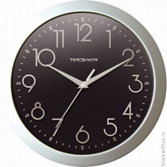 Часы настенные Troyka 11170182 круг плав.ход пластик