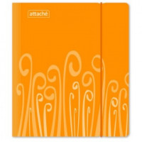 Бизнес-тетрадь А5,120 л,пласт обл,на рез,с разд, ATTACHE FANTASY,оранж
