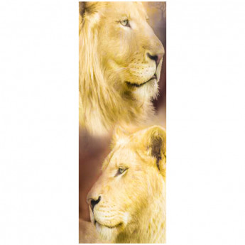 Закладка для книг 3D 152*52 мм "Лев и львица", декоративный шнурок
