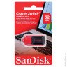 Флэш-диск 32 GB, SANDISK Cruzer Switch, USB 2.0, черно-красный, SDCZ52-032G-B35