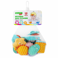 Игрушки для ванной, 17 штук, БОЛЬШОЙ НАБОР, с сетью для хранения, BRAUBERG KIDS, 665187 Игрушки для ванной, 17 штук, БОЛЬШОЙ НАБОР, с сетью для хранения, BRAUBERG KIDS, 665187