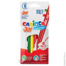 Фломастеры CARIOCA "Joy", 6 цветов, суперсмываемые, вентилируемый колпачок, картонный конве