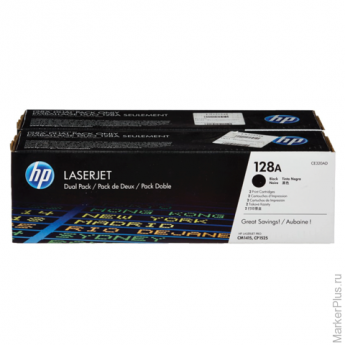 Картридж лазерный HP (CE320AD) LaserJet CM1415FNW/CP1525NW, черный, комплект 2 шт., оригинальный, ре