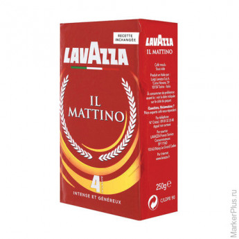 Кофе молотый LAVAZZA (Лавацца) "Mattino", натуральный, 250 г, вакуумная упаковка, 3201