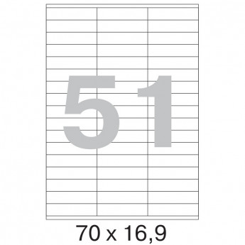 Этикетки самоклеящиеся Office Label  70х16,9 мм / 51 шт на лист А4 (100л, комплект 51 шт