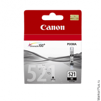 Картридж струйный CANON (CLI-521Bk) Pixma MP540/630/980, черный, фото, оригинальный, 2933B004