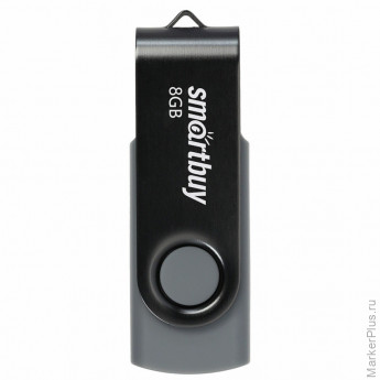 Флеш-диск 8 GB SMARTBUY Twist USB 2.0, черный, SB008GB2TWK Флеш-диск 8 GB SMARTBUY Twist USB 2.0, черный, SB008GB2TWK