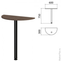 Стол приставной полукруг 'Канц', 600х300х750 мм, цвет венге (КОМПЛЕКТ)