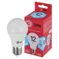 Лампа светодиодная ЭРА, 12(100)Вт, цоколь Е27, груша, нейтральный белый, 25000 ч, LED A60-12W-4000-E27, Б0049636