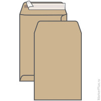 Пакет почтовый В4, UltraPac, 250*353мм, коричневый крафт, отр. лента, 90г/м2/ 50 шт. в уп 50 шт/в уп