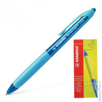 Ручка шариковая STABILO автоматическая "Performer+", корпус сине-голубой, толщина письма 0,3 мм, синяя, 328/3-41