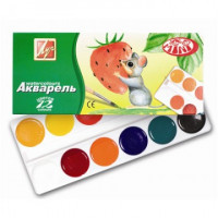 Краски акварельн. Луч Zoo(Мини) 12цв карт уп б/кисти