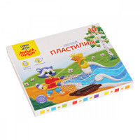Пластилин Мульти-Пульти 'Енот в сказке', 10 цветов, 120г, со стеком, картон