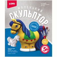 Набор для изготовления игрушки из гипса Lori "Маленький скульптор. Лошадка", картонная коробка