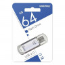 Накопитель Smartbuy V-Cut, 64Gb, USB 2.0, сереб, SB64GBVC-S