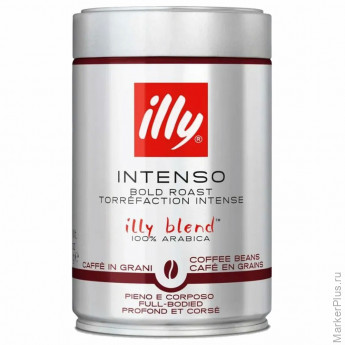Кофе в зернах ILLY "Intenso" ИТАЛИЯ, 250 г, в жестяной банке, арабика 100%, ИТАЛИЯ, 1819
