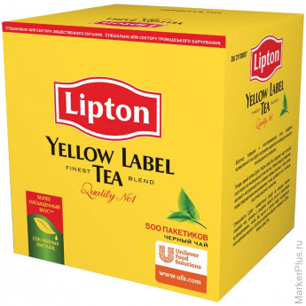 Чай Lipton "Yellow Label", черный, 500 пакетиков по 2г