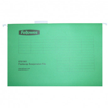 Подвесные папки Fellowes, V-образные, зеленые, А4, 180 г/м2, 25 шт