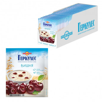Каша Овсяная Русский Продукт геркулес с вишней, 30штх35 г, комплект 30 шт