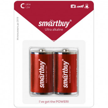 Батарейка SmartBuy LR14 BC2, 2 шт/в уп