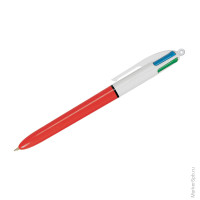 Ручка шариковая автоматическая "4Colors" 4цв., 1мм, классические цвета 12 шт/в уп