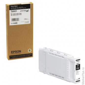Картридж струйный для плоттера EPSON (C13T692100) Epson SC-T3200/5200 и др., черный, 110 мл, для гля