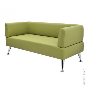 Диван мягкий трехместный "V-700", 730х1560х720 мм, c подлокотниками, экокожа, светло-зеленый