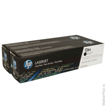 Картридж лазерный HP (CE310AD) LaserJet CP1025/CP1025NW, черный, комплект 2 шт., оригинальный, ресур