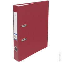 Папка-регистратор OfficeSpace 50мм, бумвинил, с карманом на корешке, бордовая