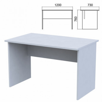 Стол письменный 'Арго' (ш1200*г730*в760 мм), серый, А-002, ш/к35652