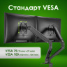Кронштейн для двух мониторов настольный VESA 75х75, 100х100, 17"-27", до 14 кг, SONNEN MOTION, 455945 Кронштейн для двух мониторов настольный VESA 75х75, 100х100, 17"-27", до 14 кг, SONNEN MOTION, 455945