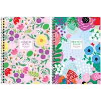 Скетчбук 40л. А5 7БЦ ArtSpace 'Summer garden', 120 г/м2, офсет