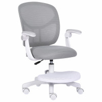 Кресло детское с подставкой для ног BRABIX "Toy MG-205", сетка/ткань TW, серое, 533153