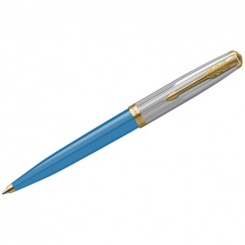Ручка шариковая Parker '51 Turquoise GT' черная, 1,0мм, поворот., подарочная упаковка