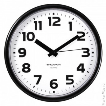 Часы настенные Troyka модель09, диаметр 225мм, пластик 91900945