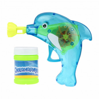 Мыльные пузыри Океанариум, мех.пистолет Дельфин,со светом,50мл Т11555 ассор