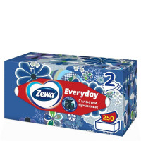Салфетки косметические ZEWA Everyday 2-сл 250шт/уп 8679, комплект 250 шт
