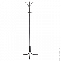 Вешалка-стойка SHT-CR330, 1,87 м, крестовина, 3 крючка, металл, черная, В1-58