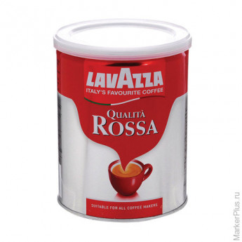 Кофе молотый LAVAZZA (Лавацца) "Qualita Rossa", натуральный, 250 г, жестяная банка, 3593