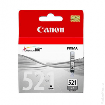 Картридж струйный CANON (CLI-521GY) Pixma MP540/630/980, серый, оригинальный, 2937B004
